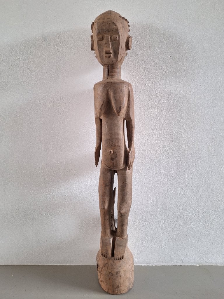Afrika Dogon voorouderbeeld houten stand-beeld hoogte 98cm, Antiek en Kunst, Ophalen, 50 - 100 cm, Handgemaakt, Beeld