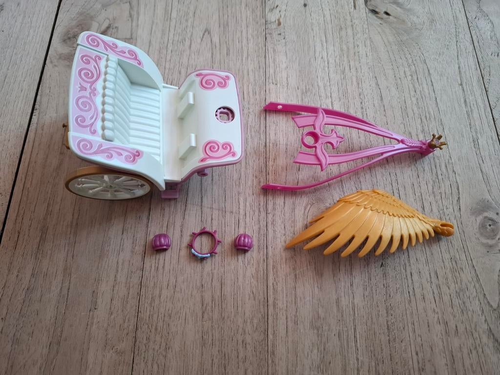Playmobil onderdelen set 5143 Pegasuspaard met koets, Ophalen of Verzenden, Gebruikt