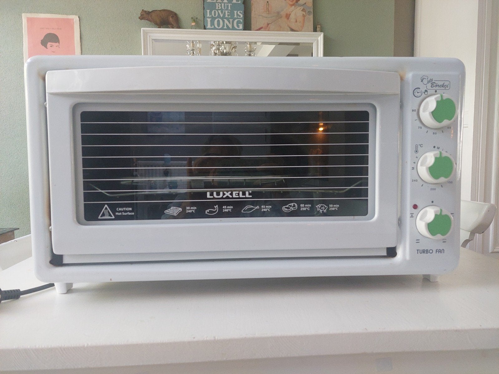 Goed functionerende Luxell LX-3675 Mini-oven met Turbo Fan, Witgoed en Apparatuur, Ovens, Ophalen, Minder dan 45 cm, Hete lucht