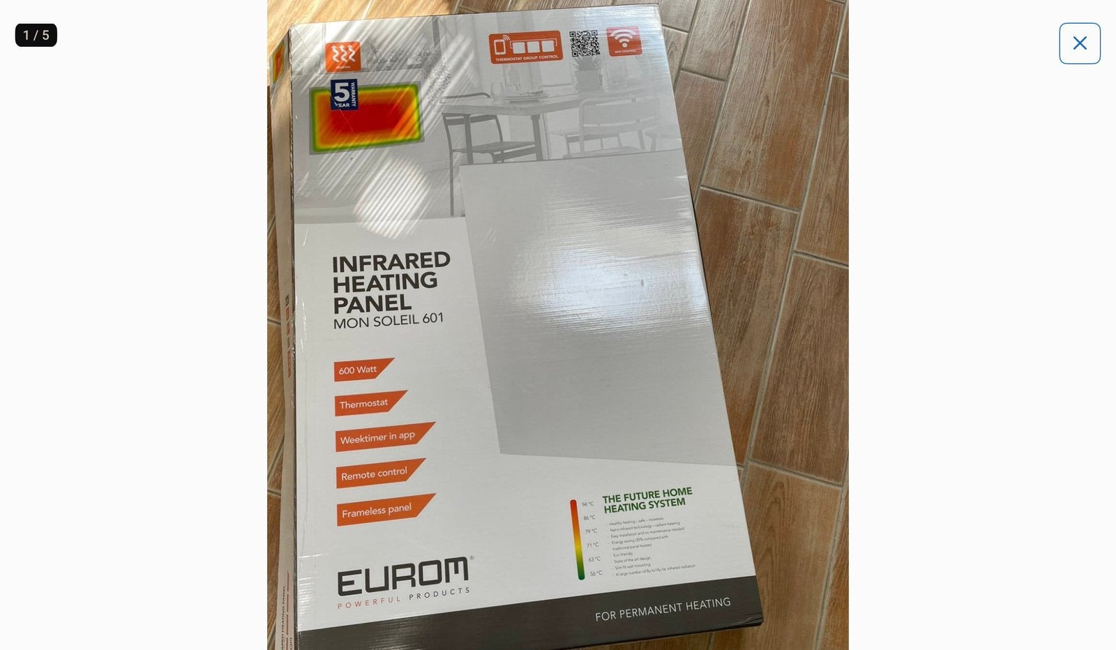 Eurom Mon soleil 601 Wifi, Ophalen, 500 tot 800 watt, Overige typen, Zo goed als nieuw