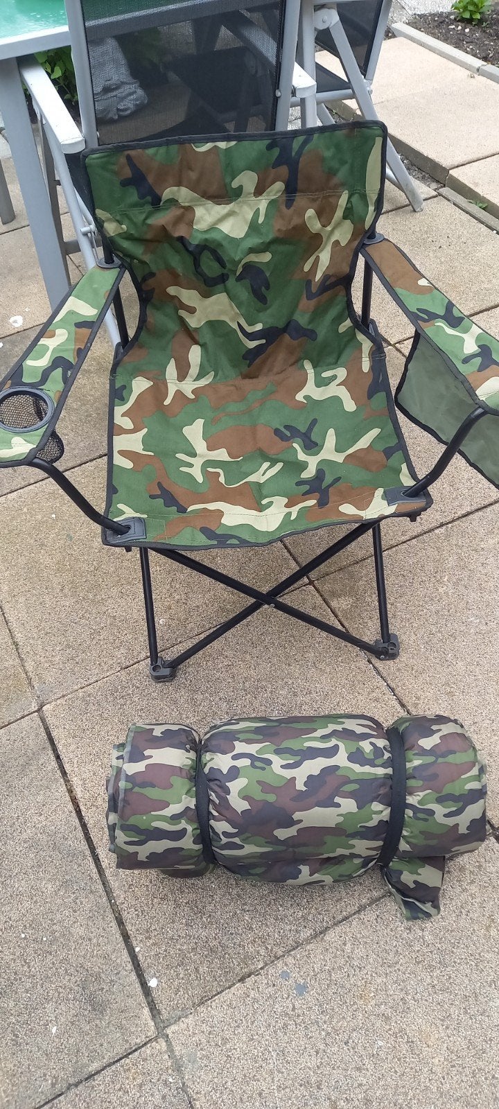 vis stoel en lig bed, Ophalen, Campingstoel