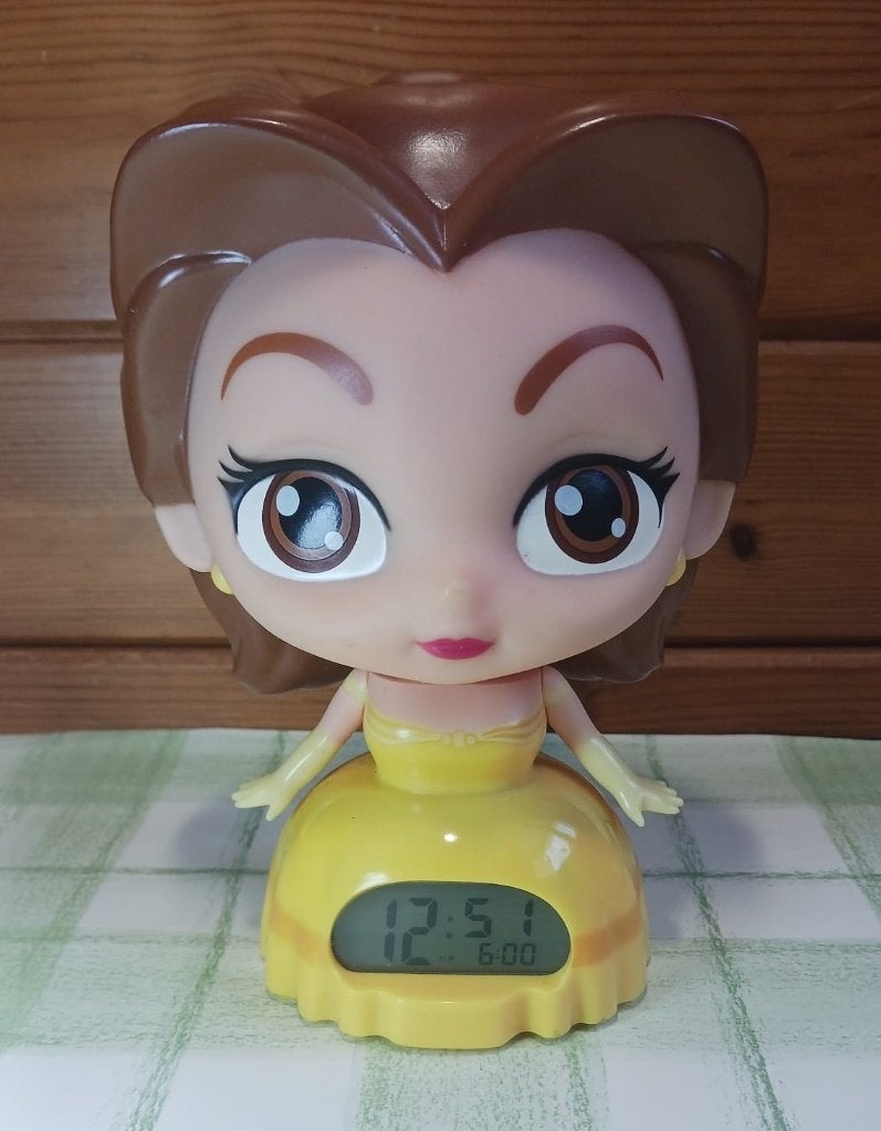 Disney Princess Belle klok Bulbbotz , Verzamelen, Disney, Ophalen of Verzenden, Assepoester of Belle, Zo goed als nieuw, Overige typen