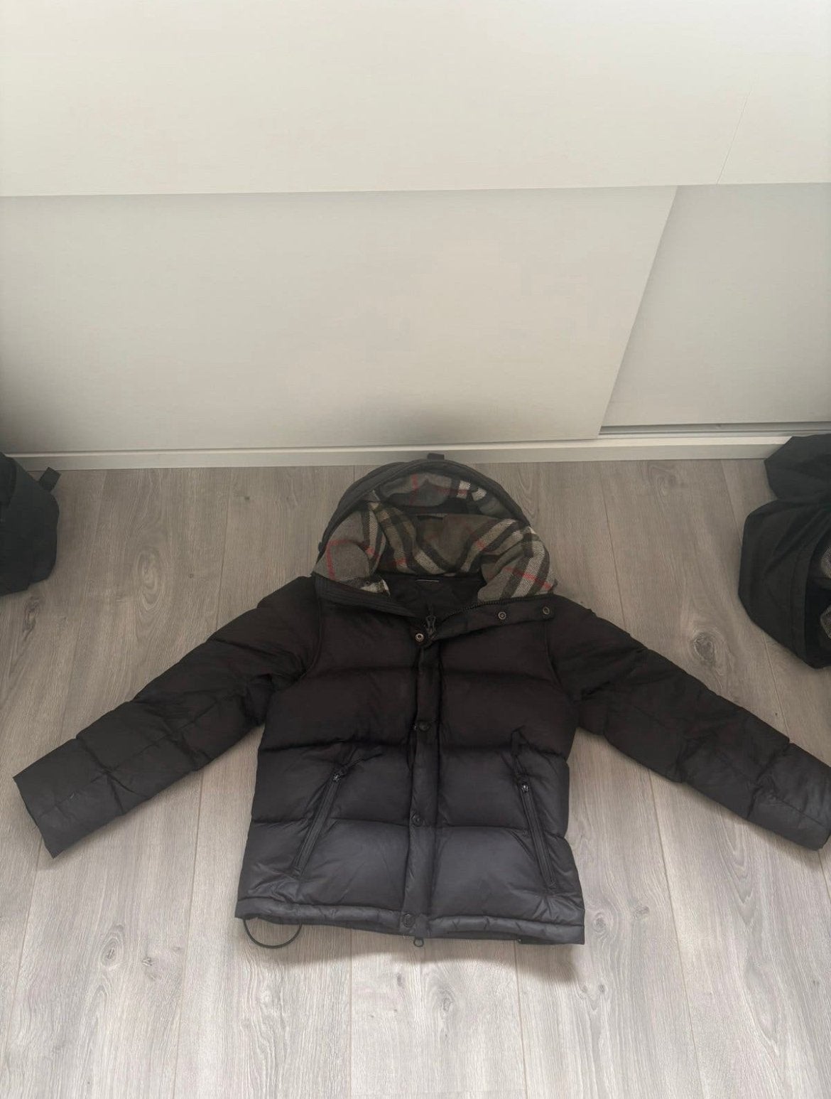 Burberry jas, Kleding | Heren, Jassen | Winter, Ophalen, Zo goed als nieuw, Maat 46 (S) of kleiner, Zwart