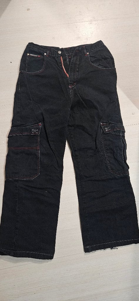 stoere baggy overseaz broek, gothic/ emo/ grunge, Maat 38/40 (M), Zwart, Ophalen of Verzenden, Zo goed als nieuw