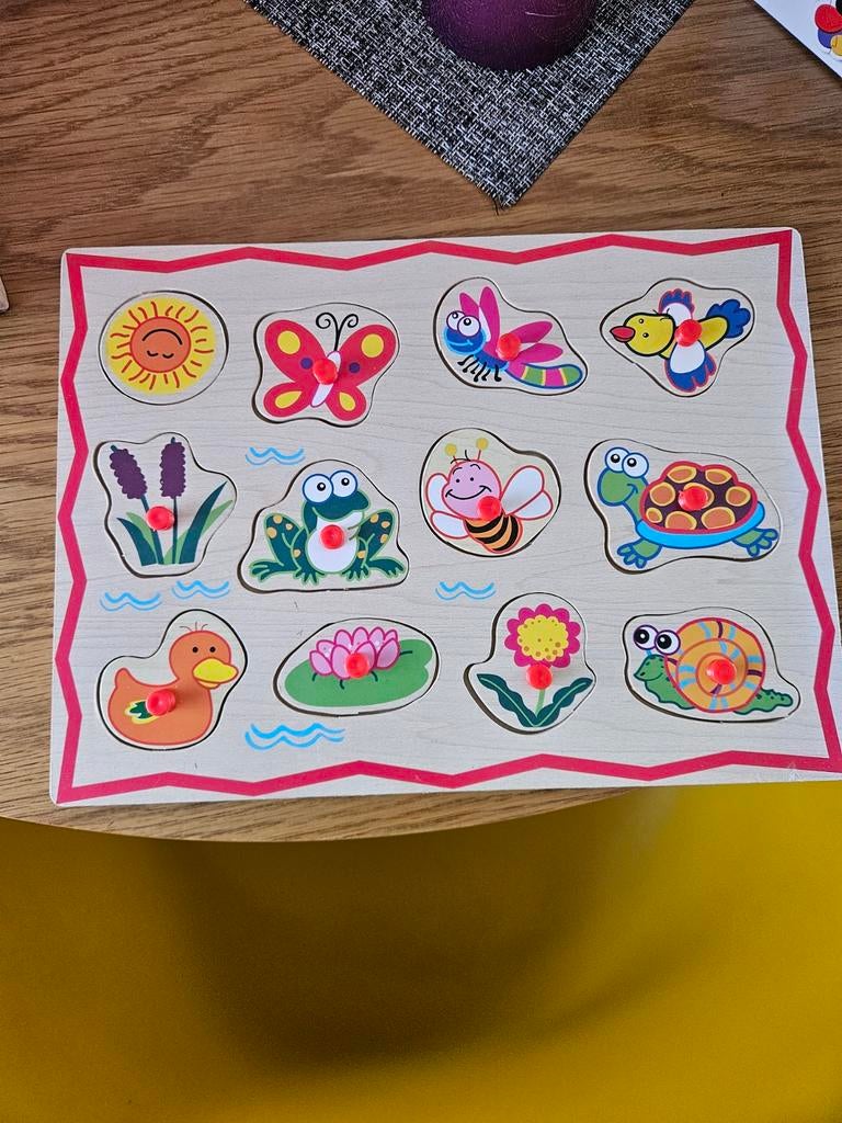 Houten Puzzels voor Kinderen: Dieren, Voertuigen, Circus, Ophalen of Verzenden