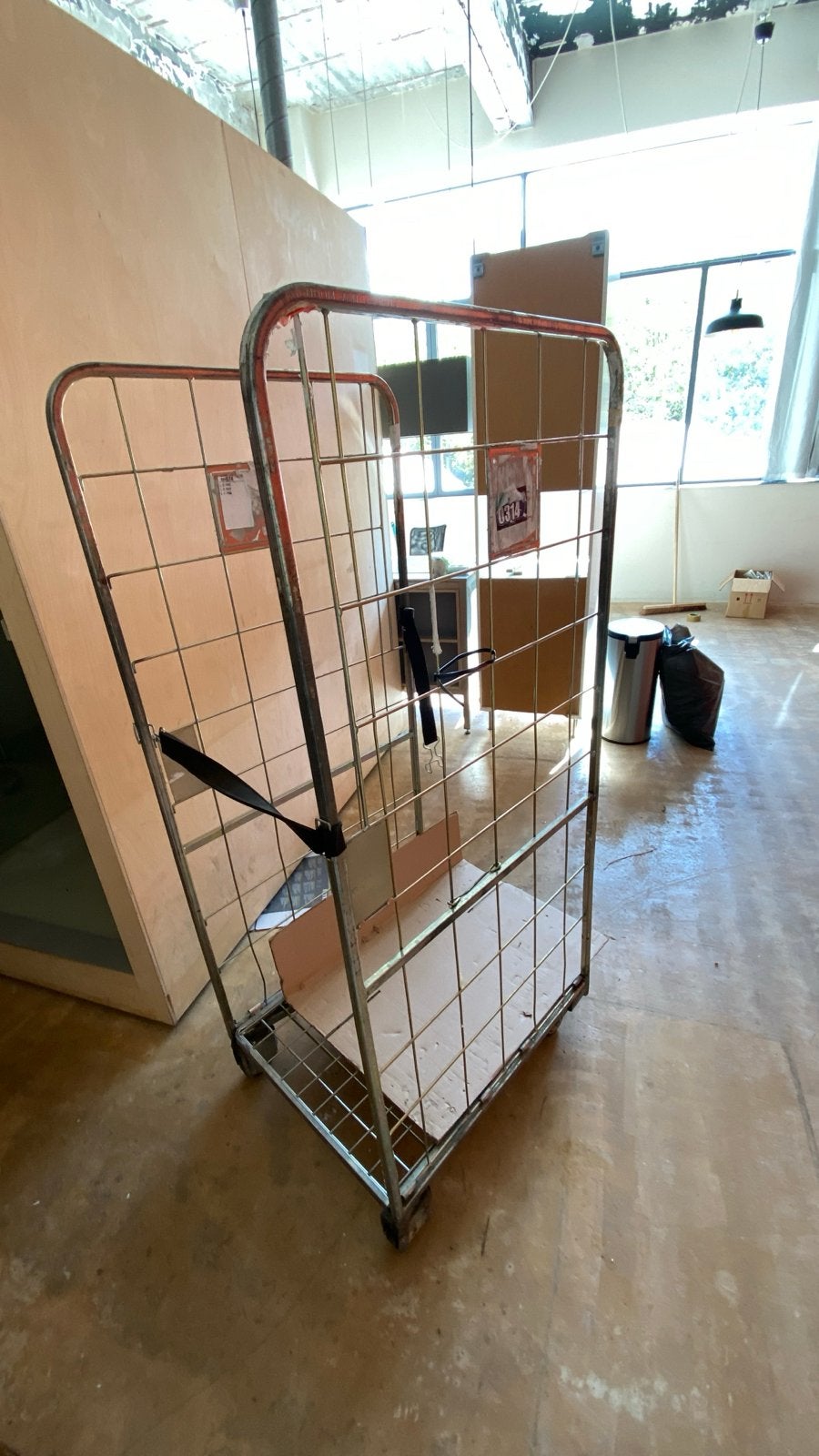 Stevige rolcontainer / transportkar op wielen (180x60x80 cm), Ophalen, Zo goed als nieuw, Overige typen