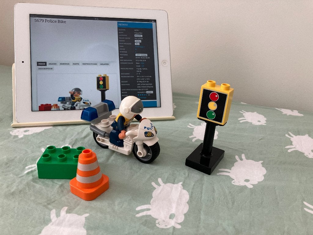 Duplo 5679 Politie Motor, Kinderen en Baby's, Speelgoed | Duplo en Lego, Zo goed als nieuw, Duplo, Complete set, Compleet, Ophalen of Verzenden