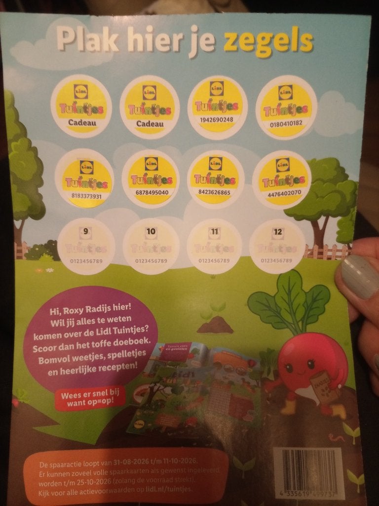 Lidl tuintjes, Lidl, Ophalen