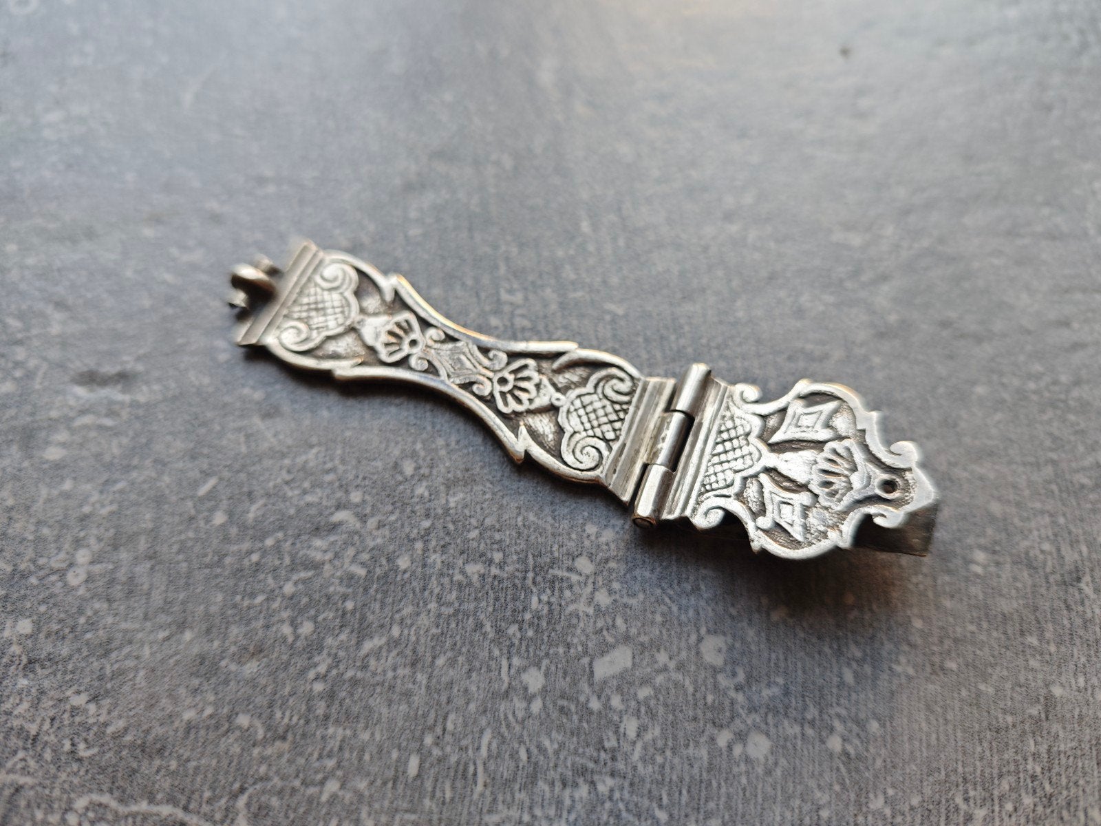 18e eeuws zilveren bijbelslot uit Utrecht, 2 x 10 cm, Ophalen of Verzenden, Zilver