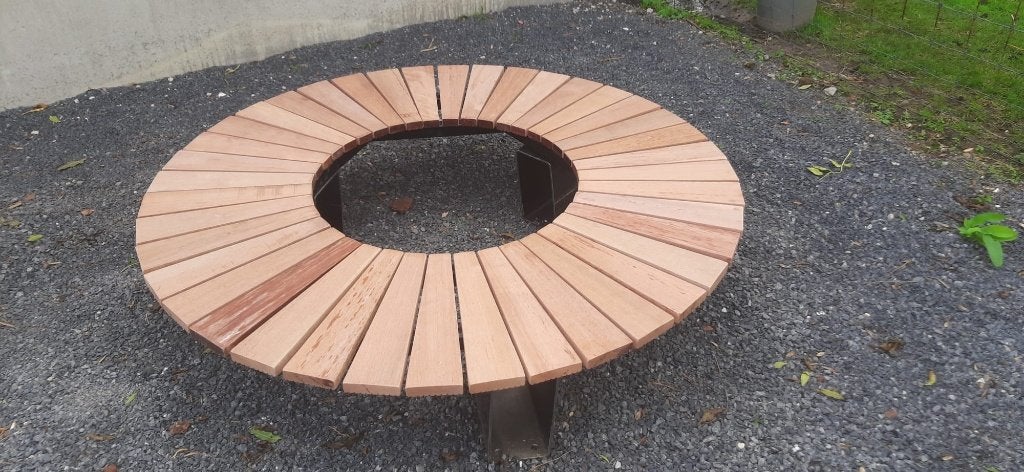 boombank rond, Ophalen, Nieuw, Hout