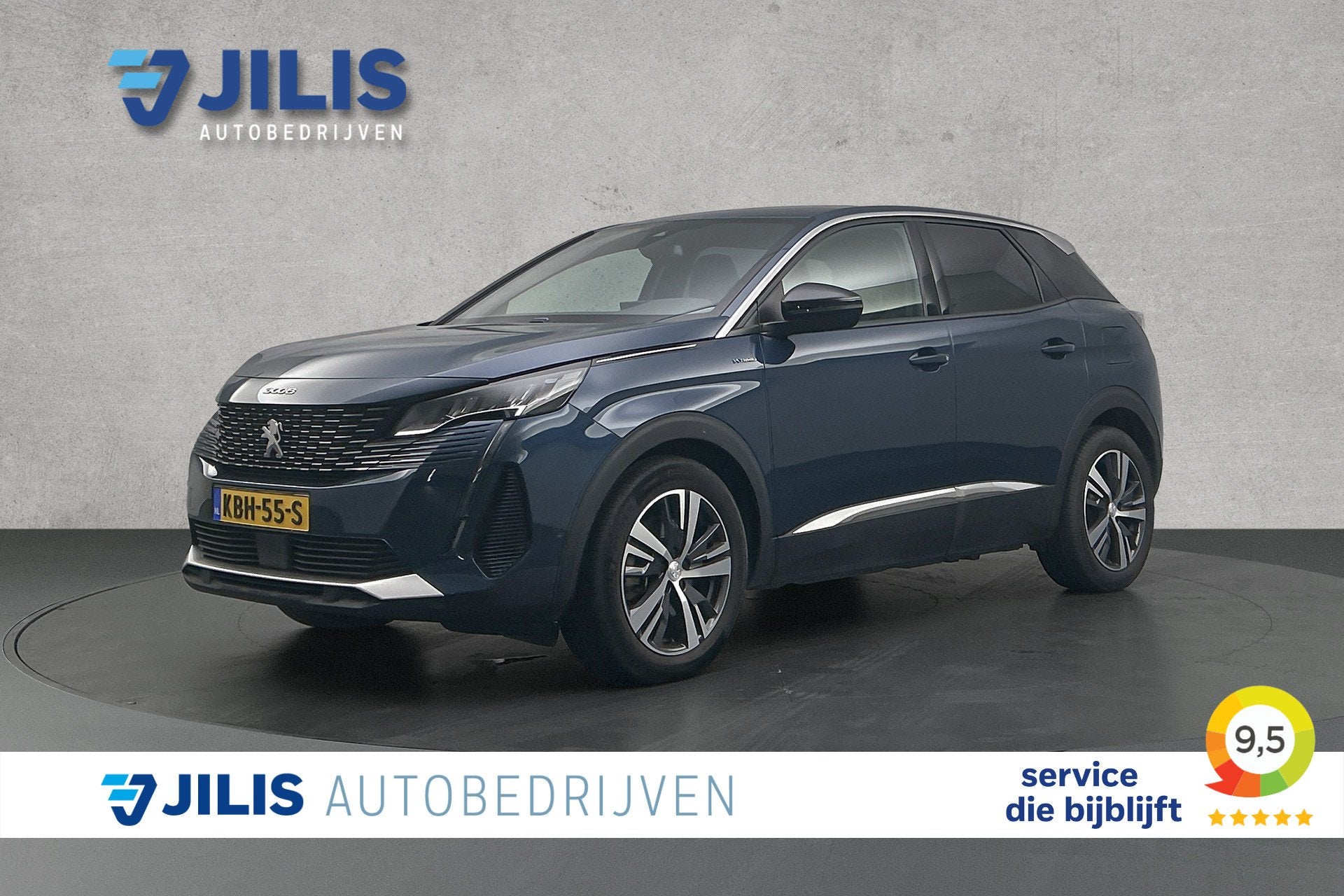 Peugeot 3008 | 225 pk | 1.6 HYbrid Allure Pack Business | Tr, Auto's, Peugeot, Met garantie (alle), Blauw, Bedrijf, Hybride Elektrisch/Benzine