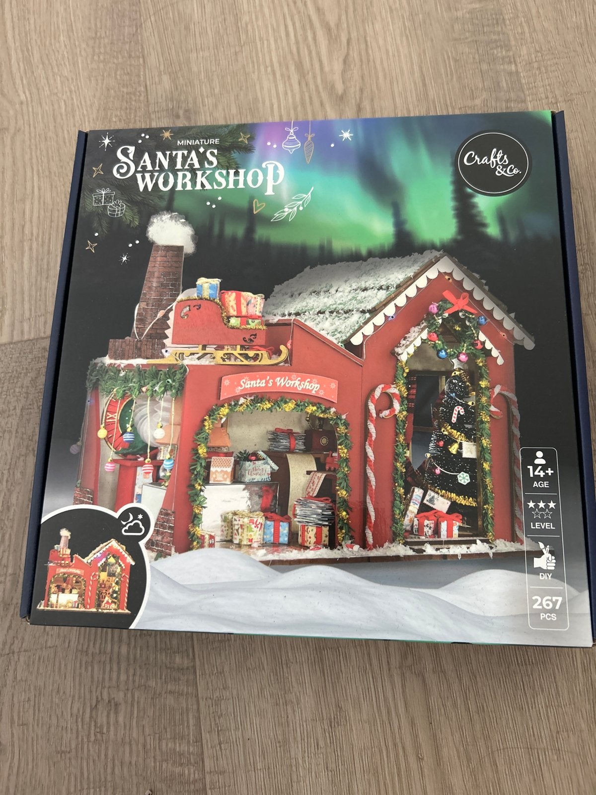 Crafts & Co Santa's Workshop Houten Miniatuurset Kerstmis, Ophalen, Nieuw, Hout, Overige merken
