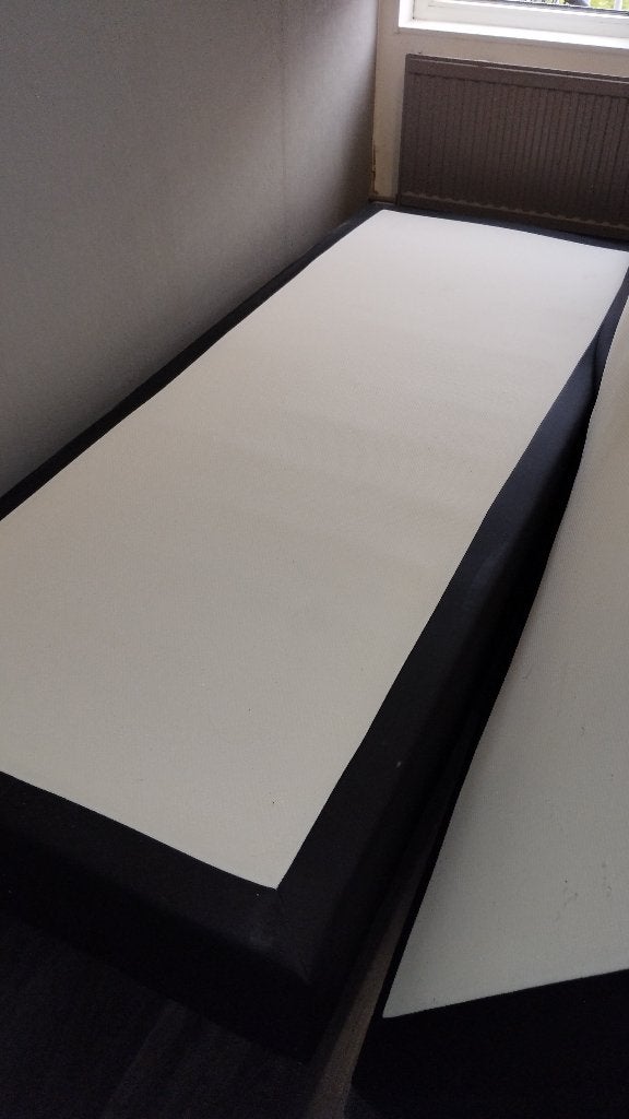 Tweepersoons Boxspring, Ophalen, Gebruikt, Zwart, Tweepersoons