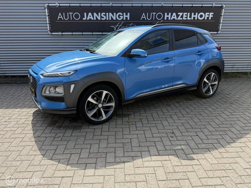 Hyundai Kona 1.0T Fashion | Camera | Apple Carplay/Android A, Auto's, Hyundai, Voorwielaandrijving, Gebruikt, Parkeersensor, Blauw
