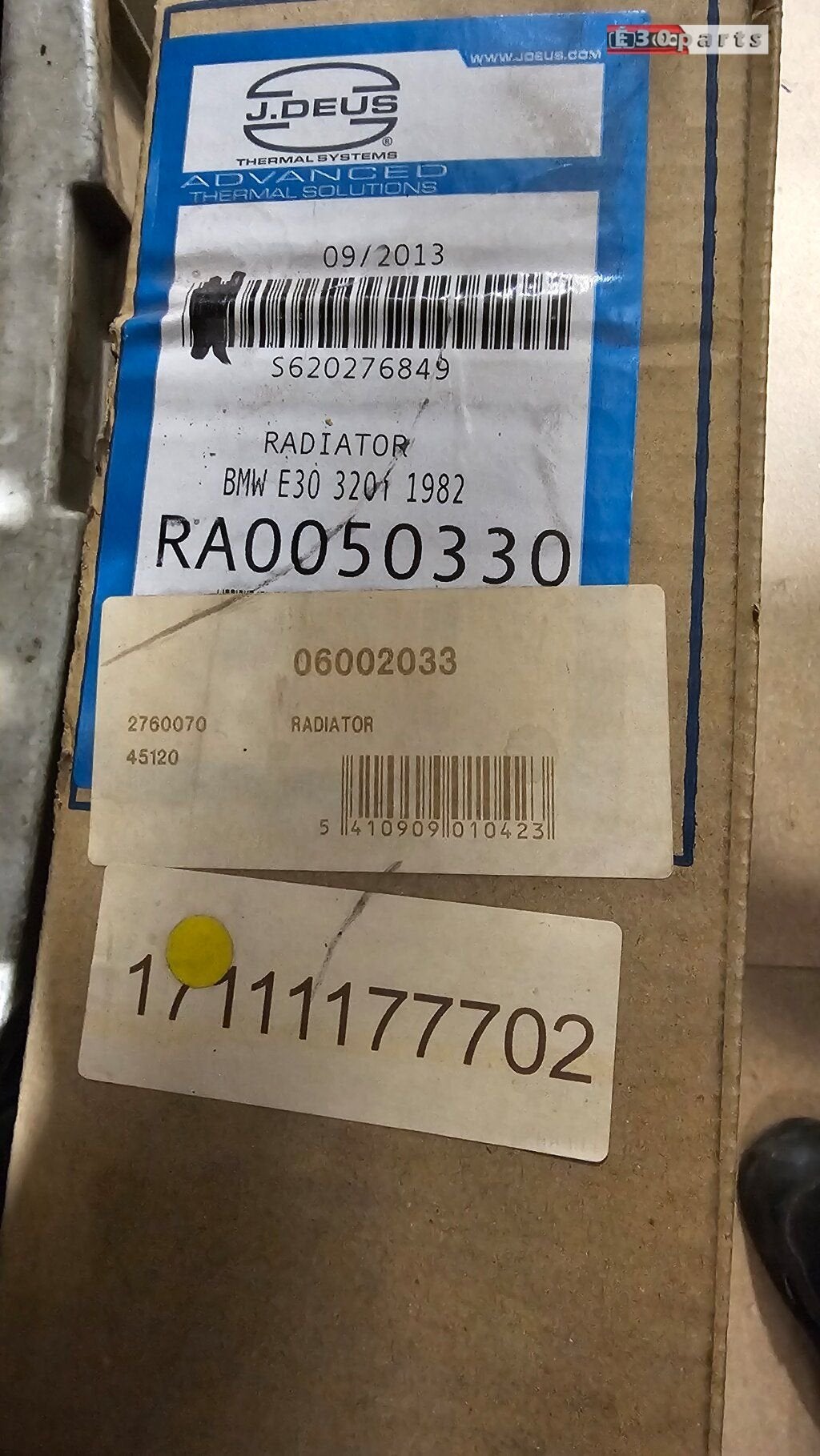 Radiateur 450x375x25 MM schakel BMW 3 serie E30 6 cyl 171111, -, -, Nieuw, Ophalen of Verzenden