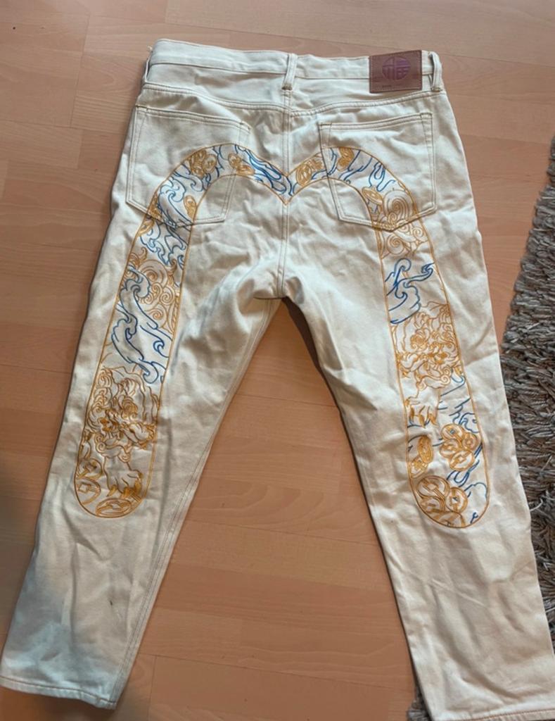 Evisu Jeans met geborduurde details, Ophalen of Verzenden, Gedragen, Overige kleuren, Overige jeansmaten