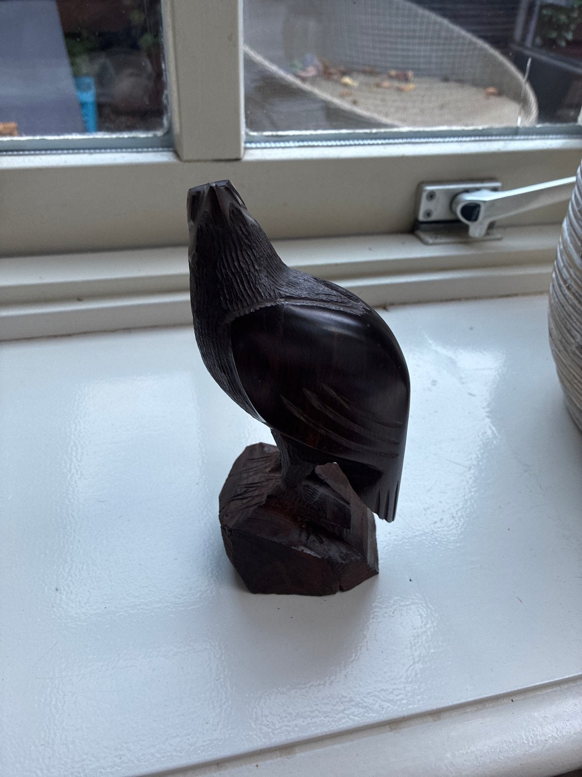 Houten Adelaar Beeld - Handgesneden Decoratie, Ophalen, Minder dan 20 cm, Handgemaakt, Beeld