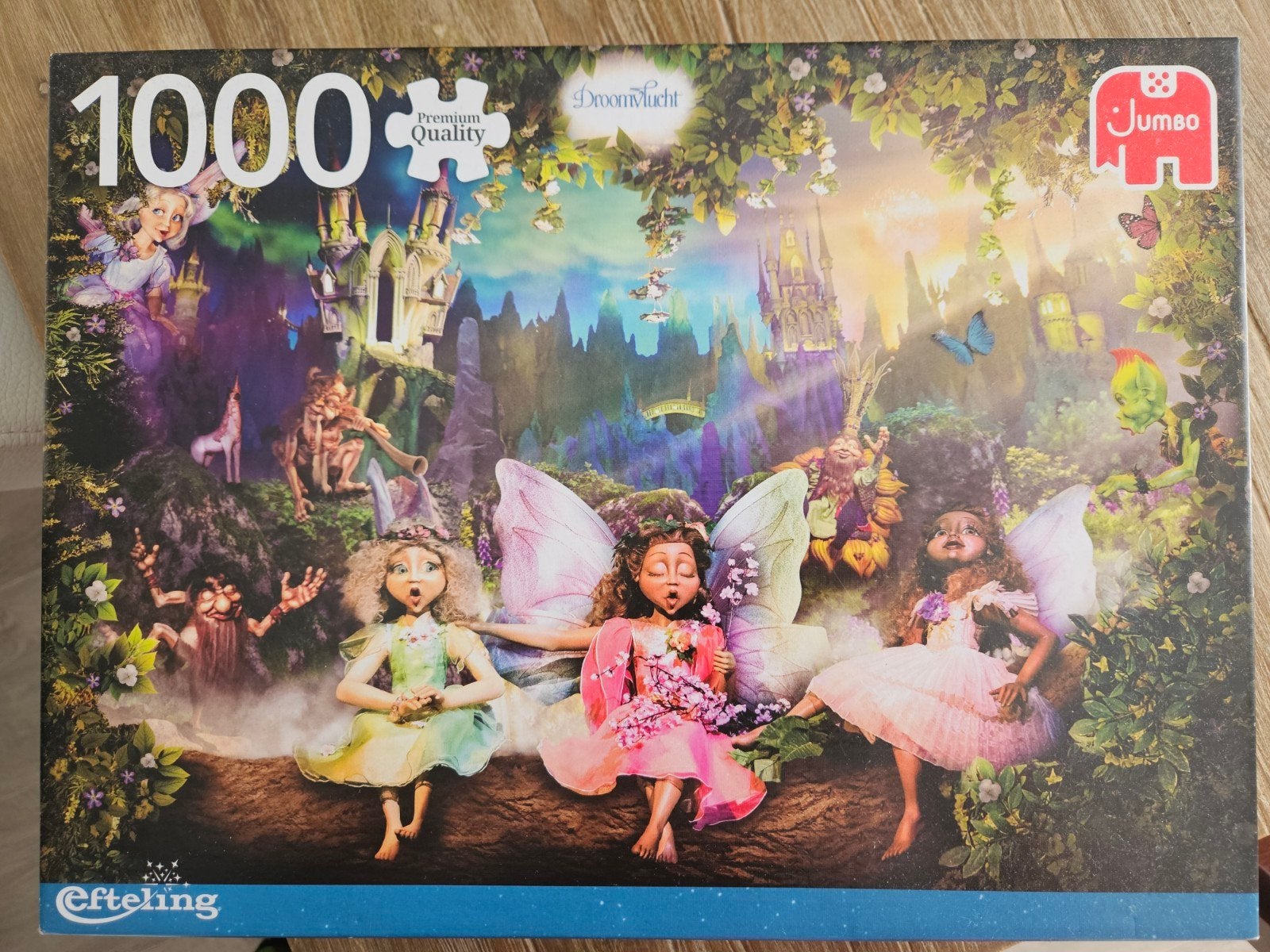 Efteling Droomvlucht Puzzel 1000 stukjes - Compleet, Ophalen, 500 t/m 1500 stukjes, Zo goed als nieuw, Legpuzzel