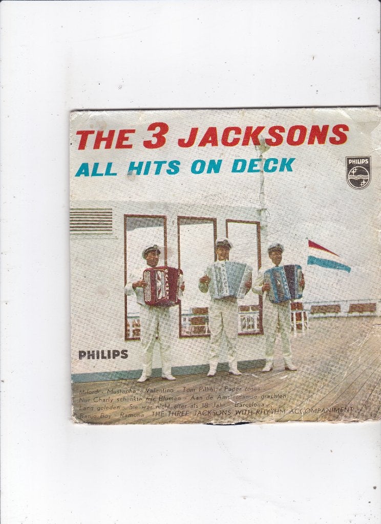 7" EP The 3 Jacksons - Accordeon Medley No. 44/45, Gebruikt, 7 inch, Ophalen of Verzenden, EP