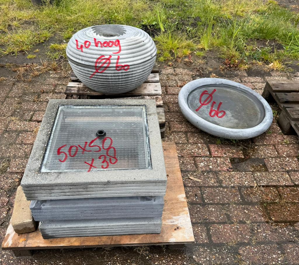 CREASTONE waterschalen element ornament, Tuin en Terras, Ophalen, Nieuw, Beton, Waterornament