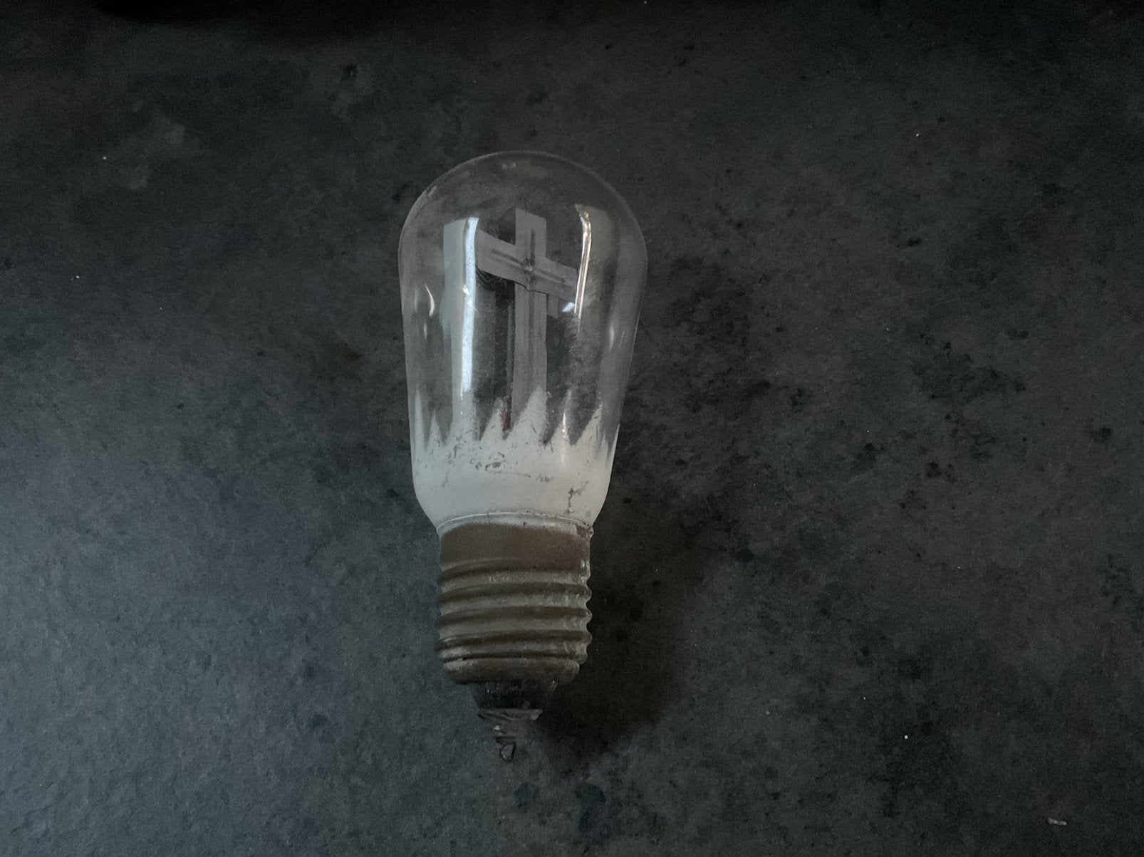 Zeldzame vintage neon kruislamp / devotielamp (E27) Werkend!, Ophalen of Verzenden
