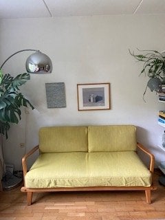 zit-slaapbank, Ophalen, Gebruikt, Stof, Vintage