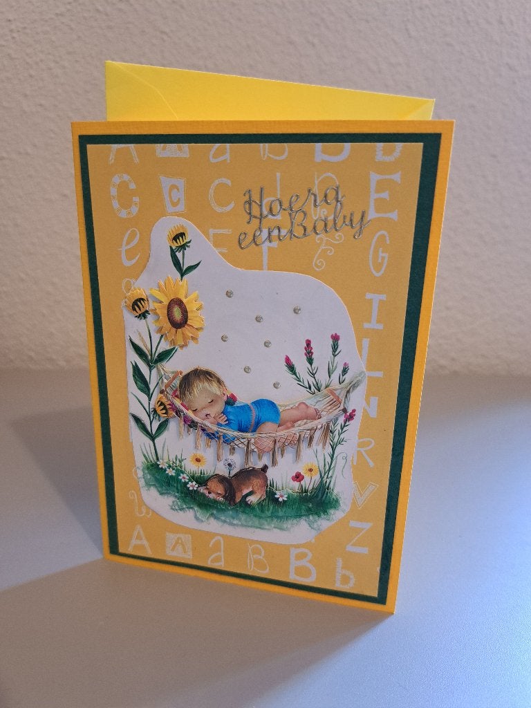 3 d kaarten hoera een baby, Hobby en Vrije tijd, Kaarten | Zelfgemaakt, Ophalen of Verzenden, Nieuw, Kind