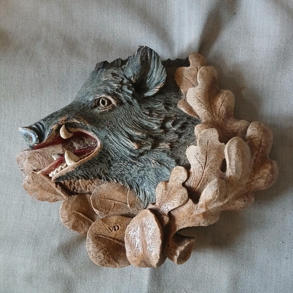 Wanddecoratie "Wild zwijn", Ophalen of Verzenden