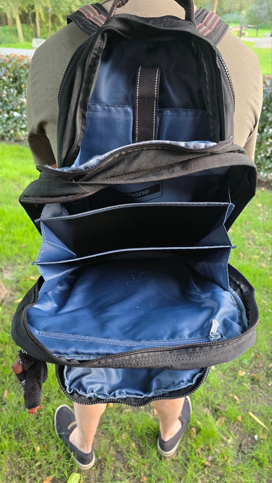 Kipling rugzak zwart, ideaal voor school of werk, Ophalen of Verzenden, Zo goed als nieuw, 25 tot 40 cm, Kipling