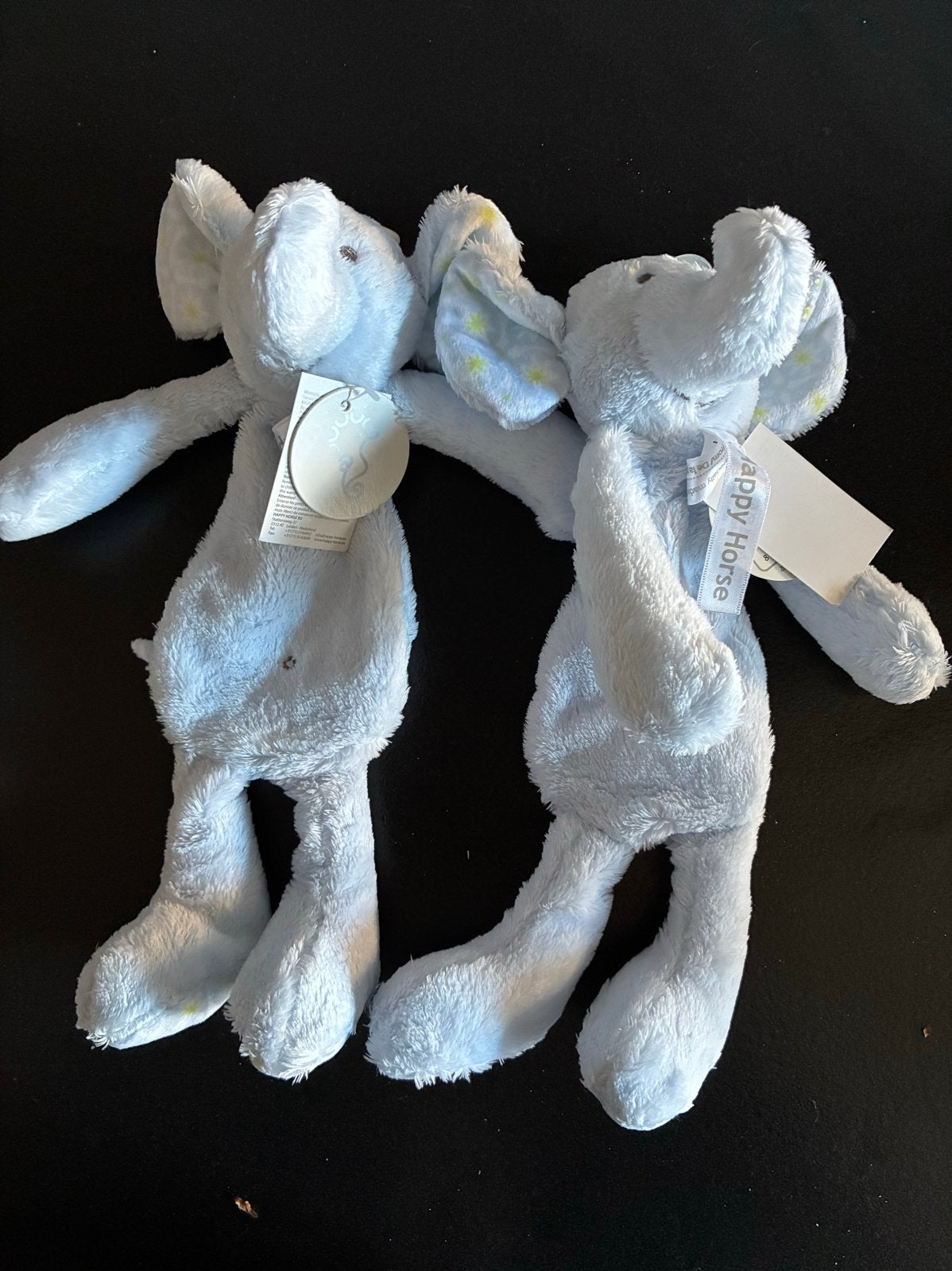 2x Happy Horse olifant Knuffeldoekje Blauw Nieuw, Happy Horse, Blauw, Nieuw, Ophalen of Verzenden