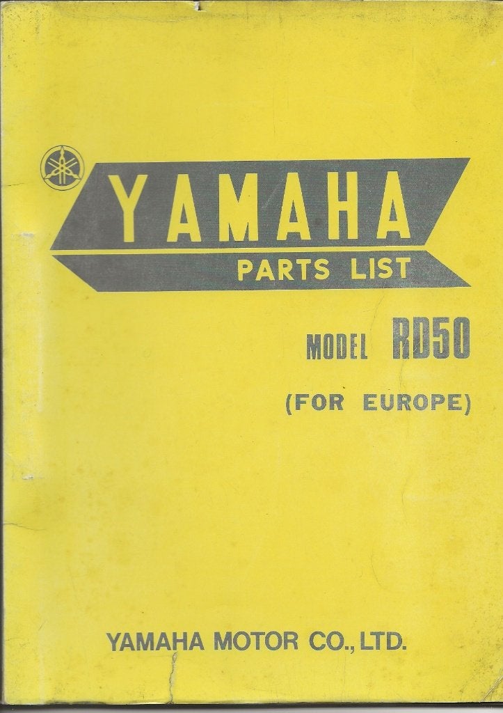 Yamaha RD50 model europe parts list (2241z), Verzenden, Zo goed als nieuw