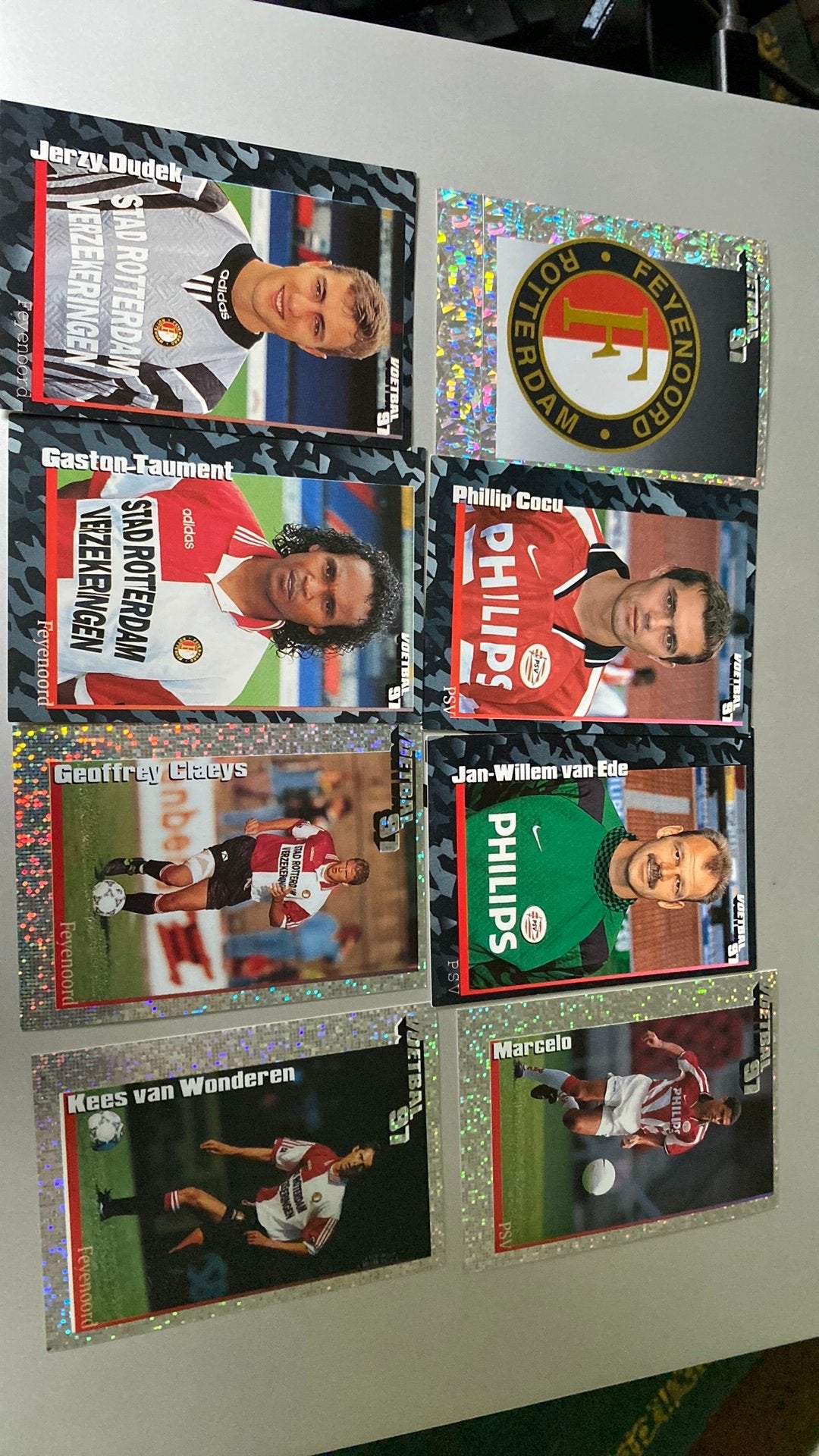 8 x Panini voetbal 97, Verzamelen, Ophalen of Verzenden, Zo goed als nieuw, Ajax, Poster, Plaatje of Sticker
