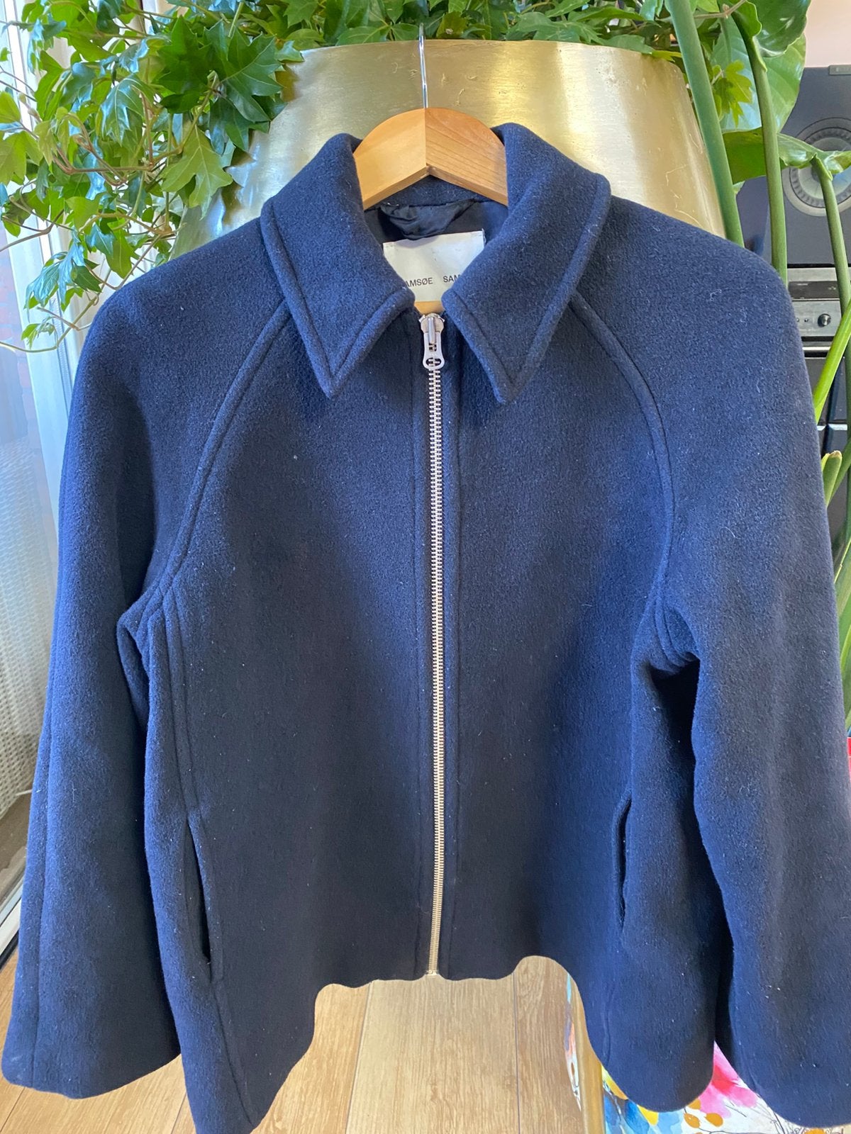 Samsoe Samsoe winterjas wol maat S, Ophalen of Verzenden, Zo goed als nieuw, Maat 36 (S), Blauw