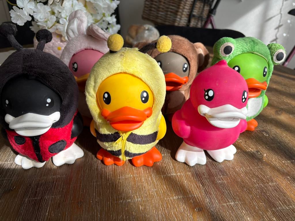 Bduck badeenden met dierenpakjes, Verzamelen, Speelgoed, Gebruikt, Ophalen of Verzenden