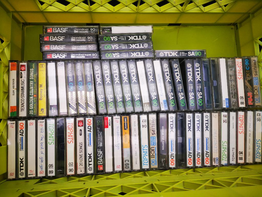 Partij 65 vintage cassetteband tape TDK Maxell BASF analoge, Ophalen of Verzenden, Gebruikt, Overige genres, 26 bandjes of meer
