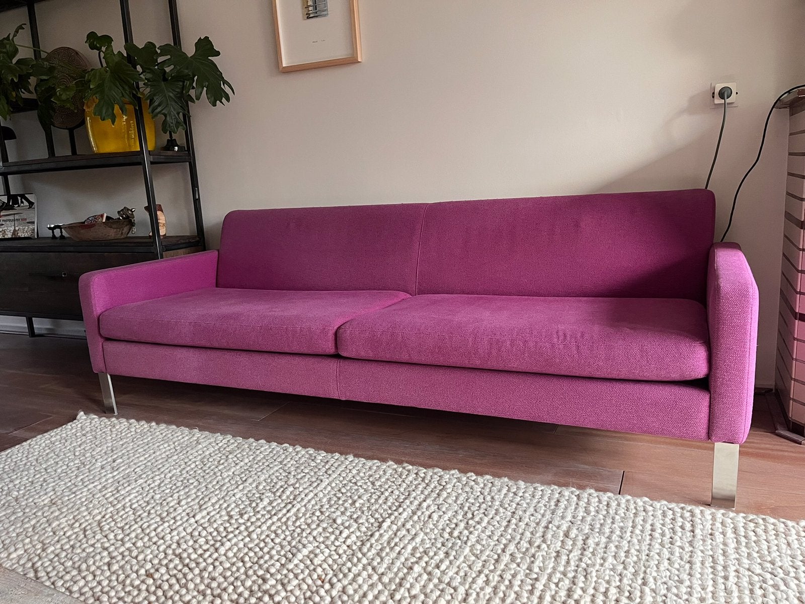 Designersguild 3 zitsbank mauve roze, 207 cm x 80 cm x 70 cm, Huis en Inrichting, Banken | Bankstellen, Ophalen, Gebruikt, Modern/eigentijds