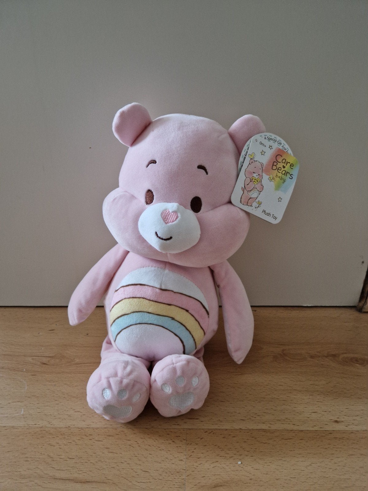 care bears baby knuffel cheer troetelbeertje regenboog roze, Ophalen of Verzenden, Zo goed als nieuw, Overige typen
