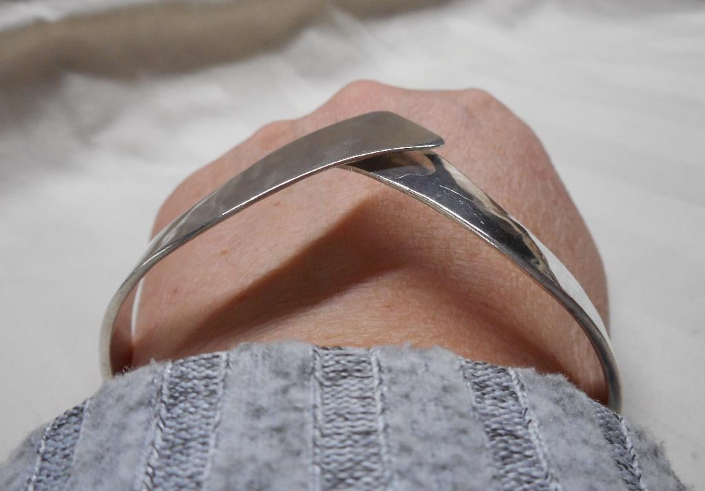 Nol Coopmans zilveren modernist armband uit 1981 nr.547, Verzenden, Zo goed als nieuw, Zilver, Zilver