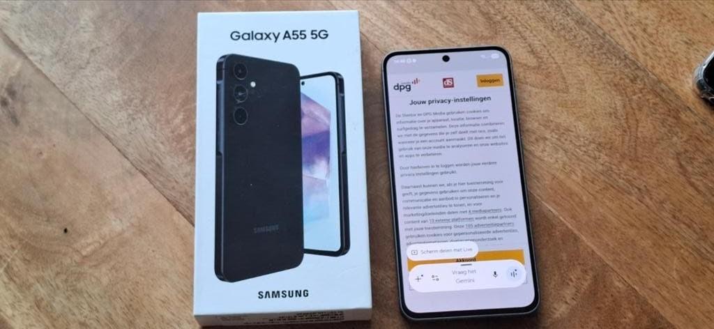 Samsung Galaxy A55 5G 128GB, Telecommunicatie, Ophalen, Zwart, Touchscreen, Zo goed als nieuw