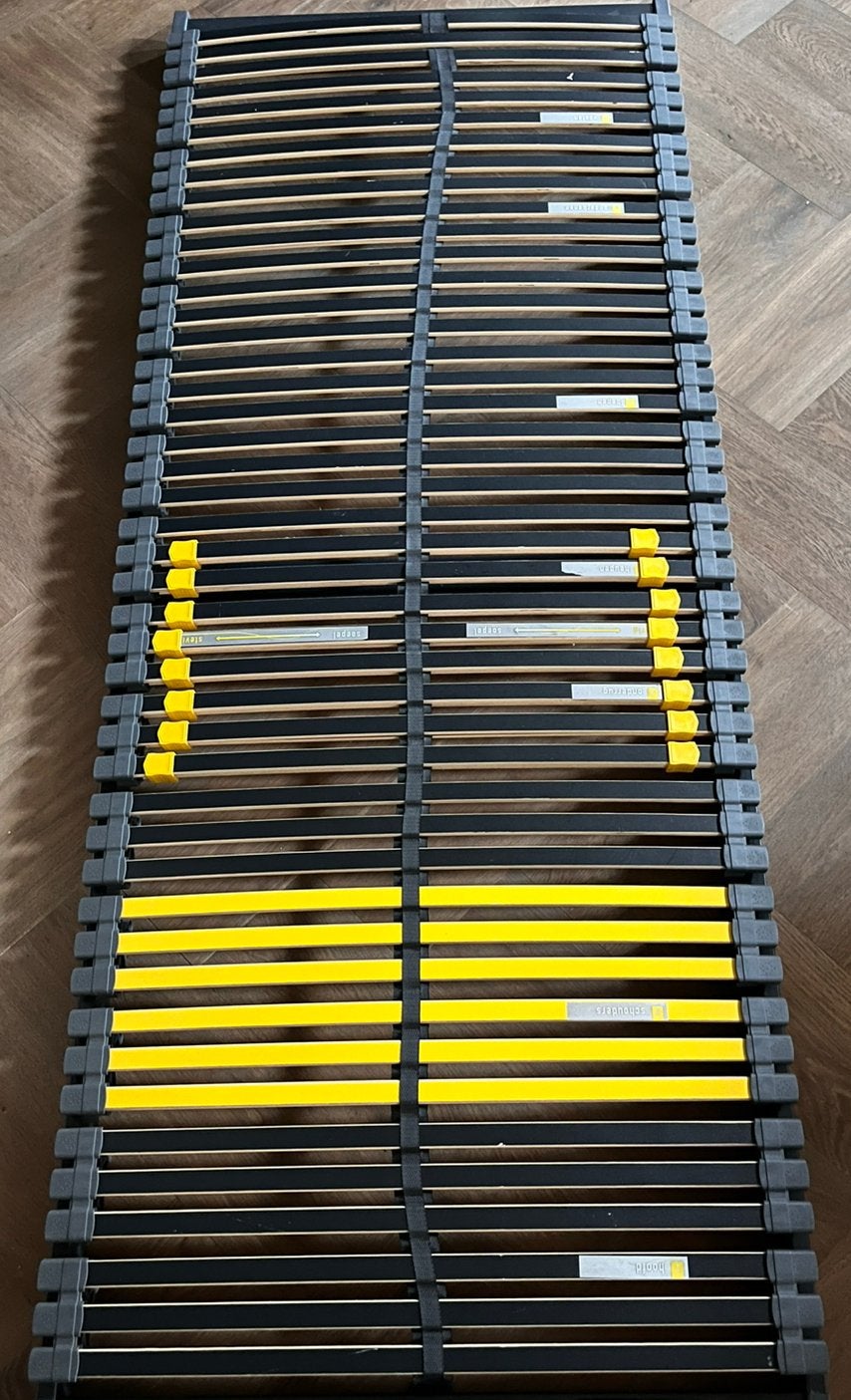 2 lattenbodems 80x210 cm Bossflex 600, Huis en Inrichting, Slaapkamer | Matrassen en Bedbodems, Ophalen, Gebruikt, Eenpersoons