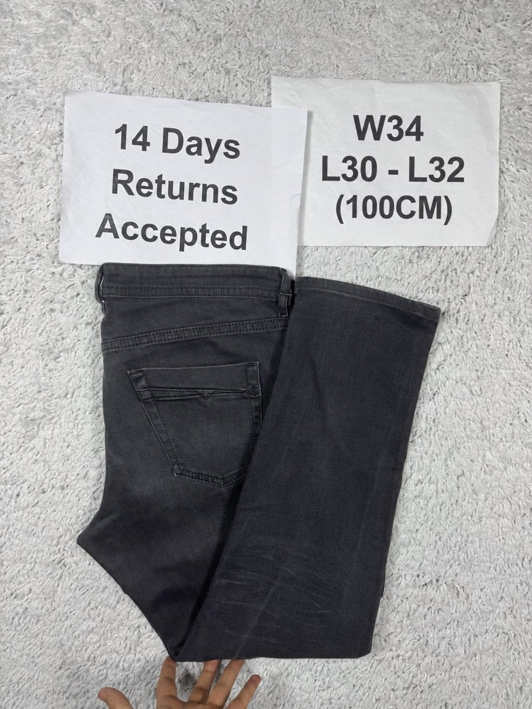 Diesel Akee Jeans Regular Slim Tapered Grijs W34 L30L32 3182, Kleding | Heren, Ophalen of Verzenden, H, H, W33 - W34 (confectie 48/50)