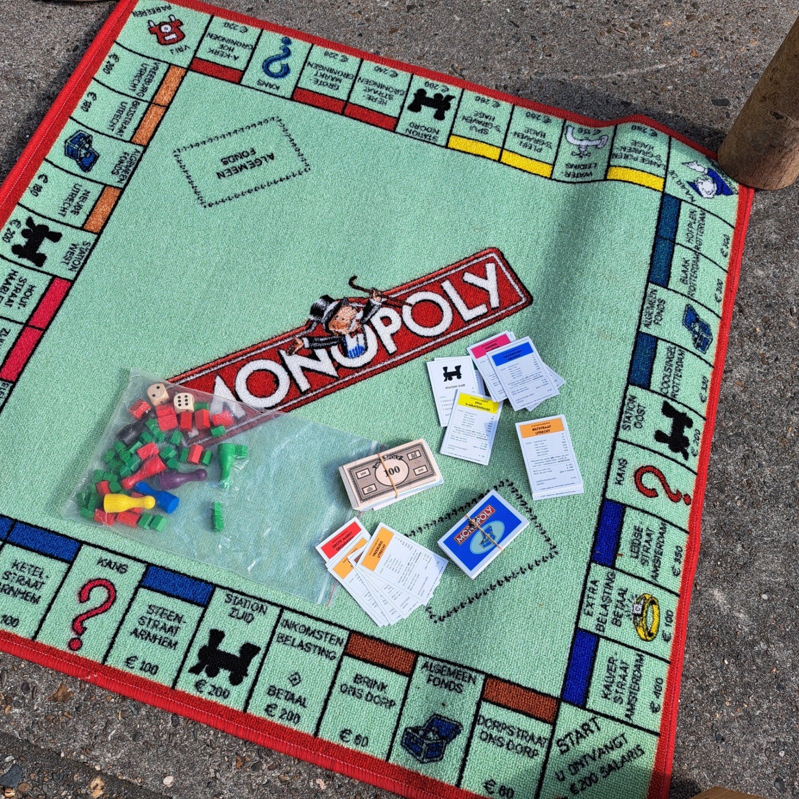 Monopoly vloerkleed spel 100x100 cm, Ophalen, Zo goed als nieuw