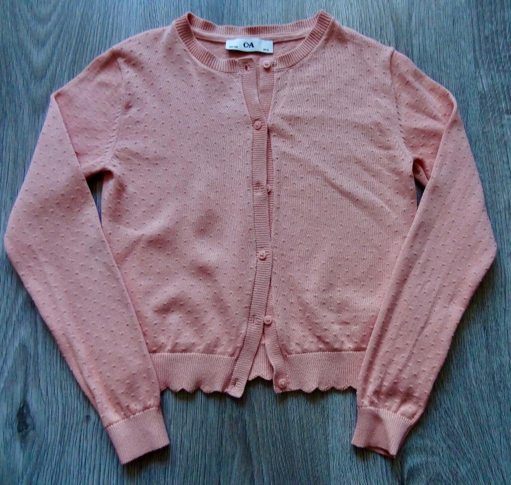 Nieuw zalm roze vest maat 134, Ophalen of Verzenden, Nieuw, Meisje, Trui of Vest