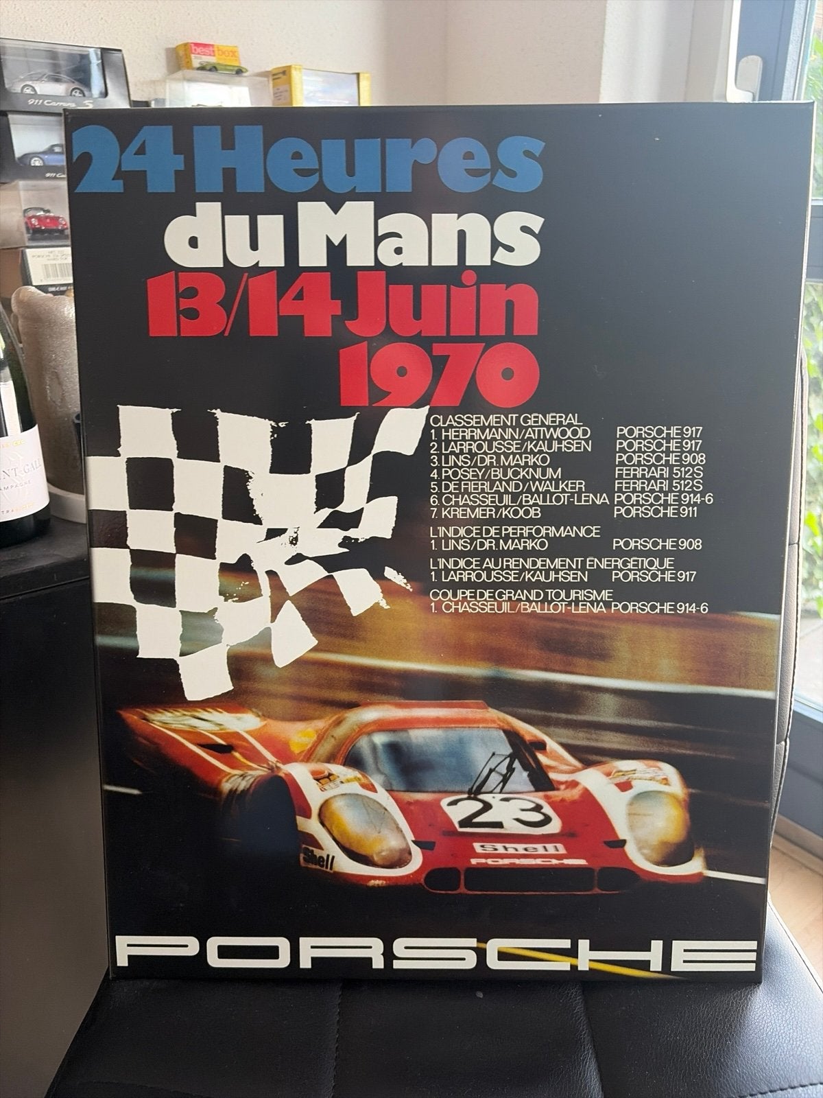 Porsche 917 emaille reclamebord zeldzaam no 996/2000, Verzamelen, Verzenden, Zo goed als nieuw, Reclamebord