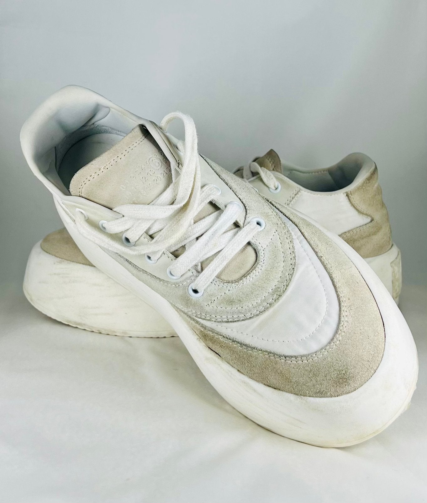 Maison Margiela MM6 sneakers 38 wit platform trainer, Wit, Ophalen of Verzenden, Sneakers of Gympen, Gedragen