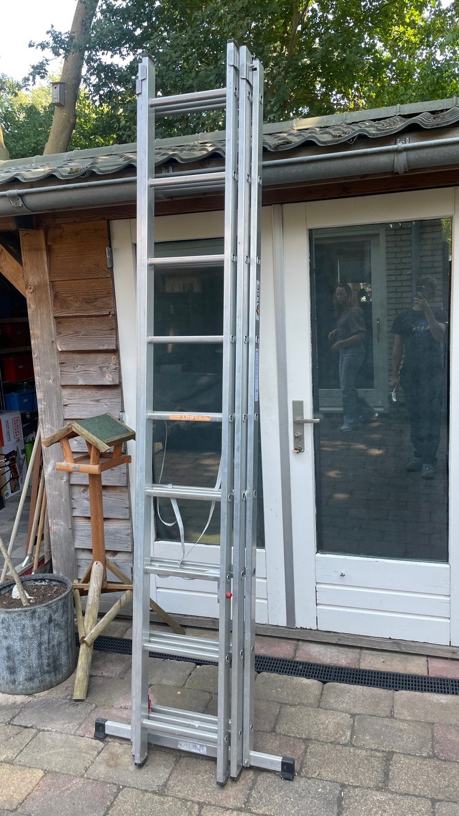 Alpe reform aluminium ladder 3x9 treden, Ophalen of Verzenden, Zo goed als nieuw, 4 meter of meer