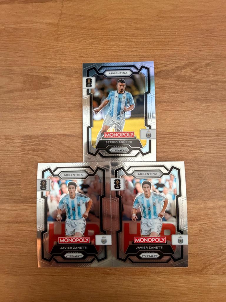 Panini Monopoly 2026 Argentinië Kaarten - Agüero & Zanetti, Verzamelen, Sportartikelen en Voetbal, Ophalen of Verzenden, Zo goed als nieuw