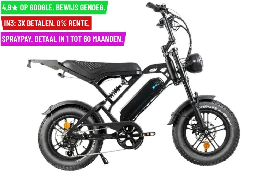 QM V20 Pro Mini - zwart - elektrische fatbike