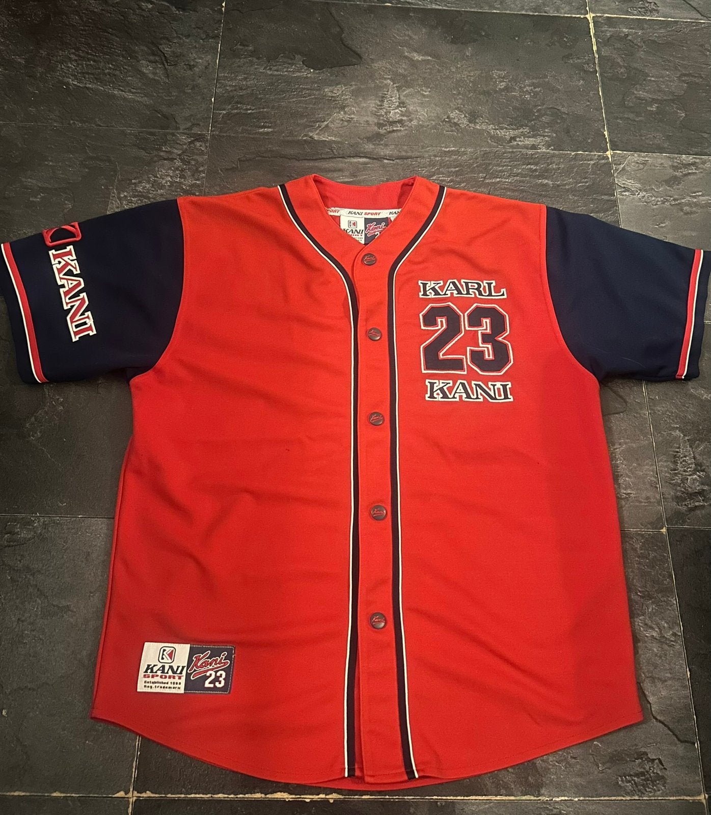 Vintage Karl Kani Baseball Jersey 23, Ophalen of Verzenden, Zo goed als nieuw, Rood