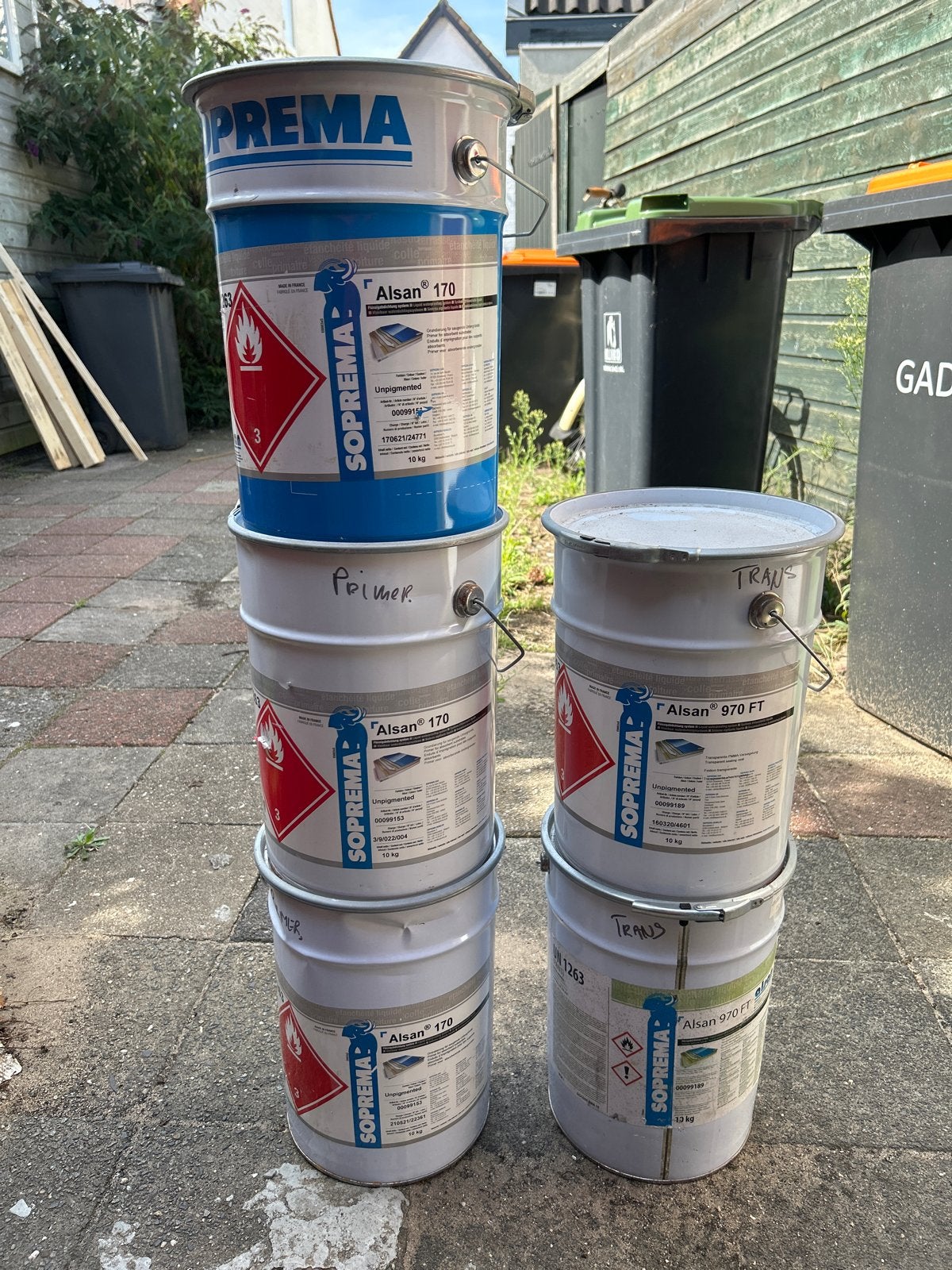 Soprema Alsan 170 & 970 FT - Vloeibare waterdichting, Ophalen, Overige kleuren, 5 tot 10 liter, Nieuw